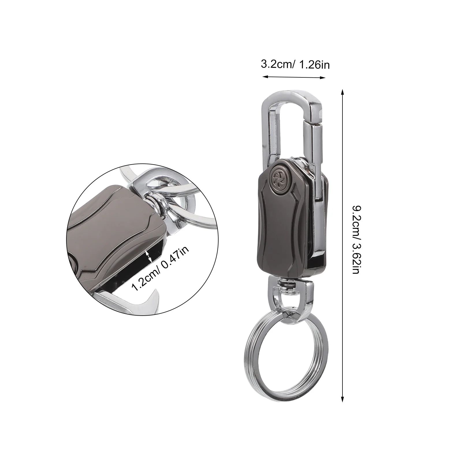 3Pcs Retro Fidget Keychain: Smooth Rolling Metal Spinner for - Portable Bag Wallet Charm - Unique Gift for Work School