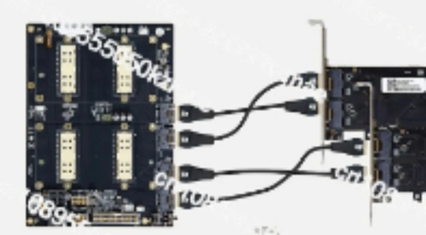 V100 SXM2 グラフィックスカードアダプター PLX8749 NVLINK Lite デュアルカードボード