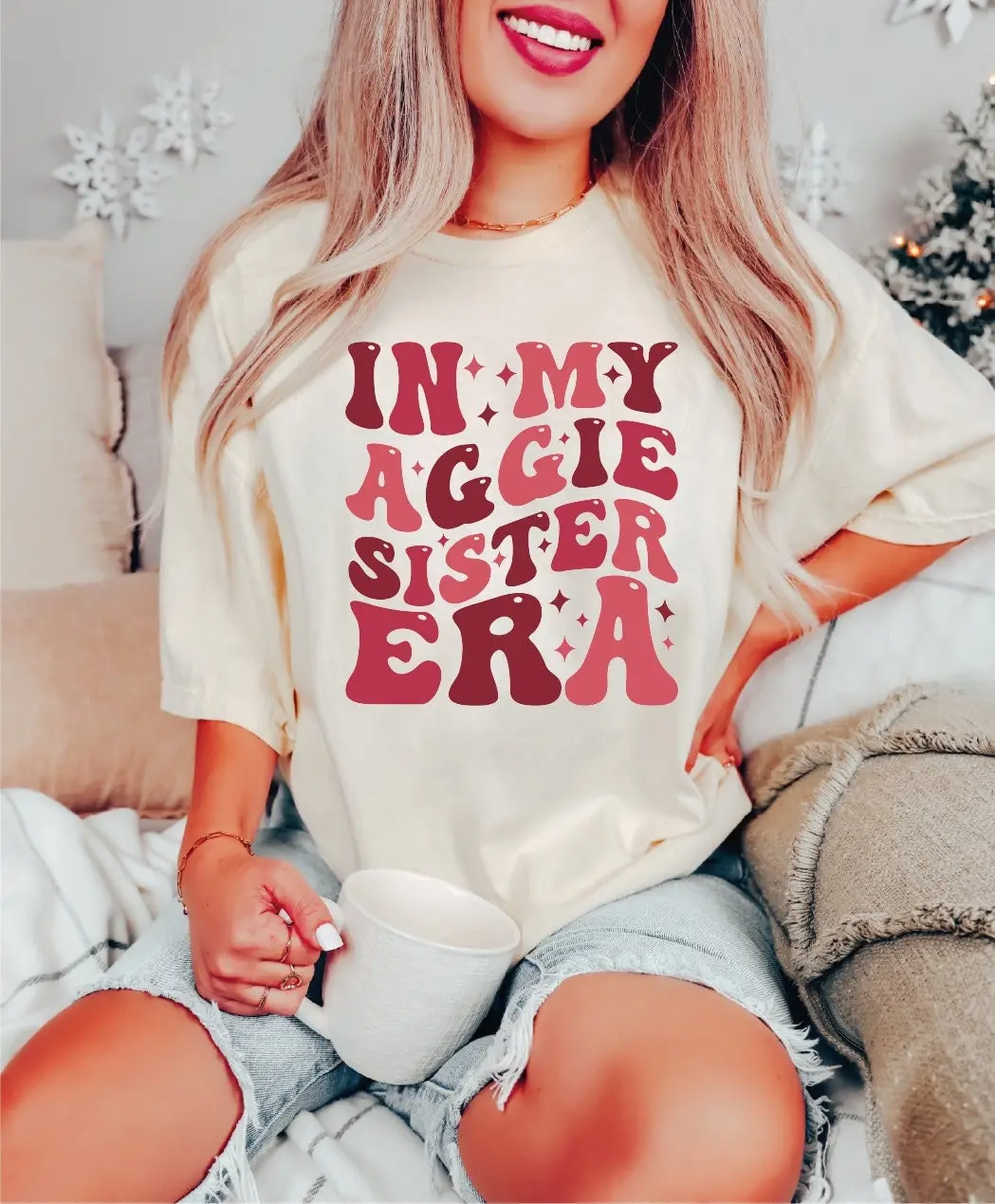 In My Aggie Sister Era T Shirt Mom Pride Mama Texas Aggies A and M