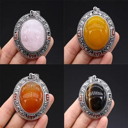 Natural Stone Pendants Polished Green Agates for Vintage Jewelry Making Diy Women Necklace Earring Crafts