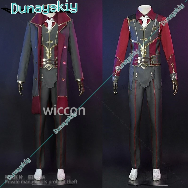 LOL Arcane Cosplay Costume pour homme, jeu d'anime, perruque Silco, uniforme militaire, manteau Tralike, botte pour Halloween, fête de Noël, personnalisé