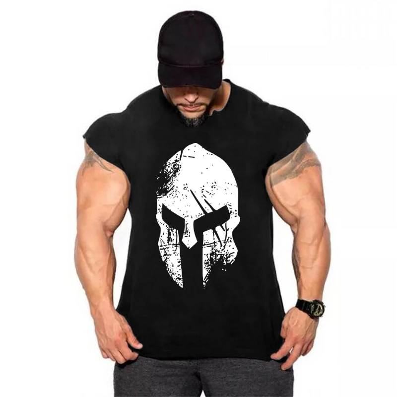 Men's summer fashion trend fitness sleeveless gym running shirt sports single muscle casual fitness clothing