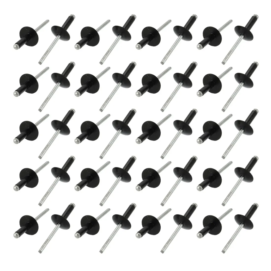 Remaches Pop de aluminio, sujetadores de remache ciego de Brida Grande de extremo abierto para edificios y aviones, 4,8mm x 8/12/14/16mm, 40 unidades