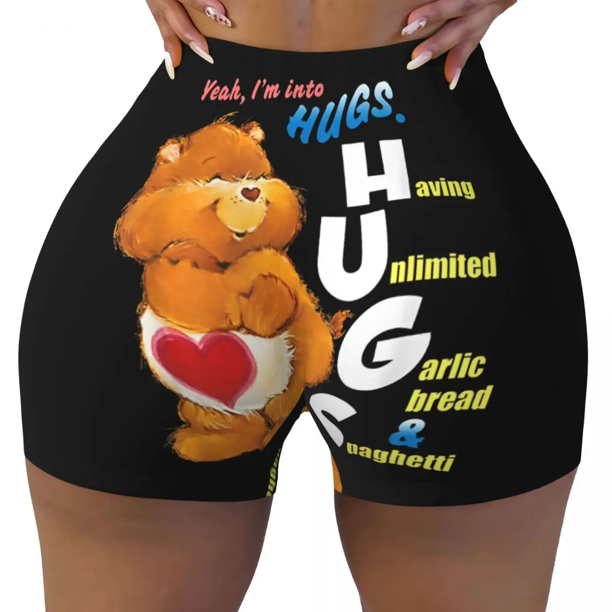 Care Bears Into Hugs Yoga Shorts for Women Lifting Sports Fitness Workout Gym Sports Leggings