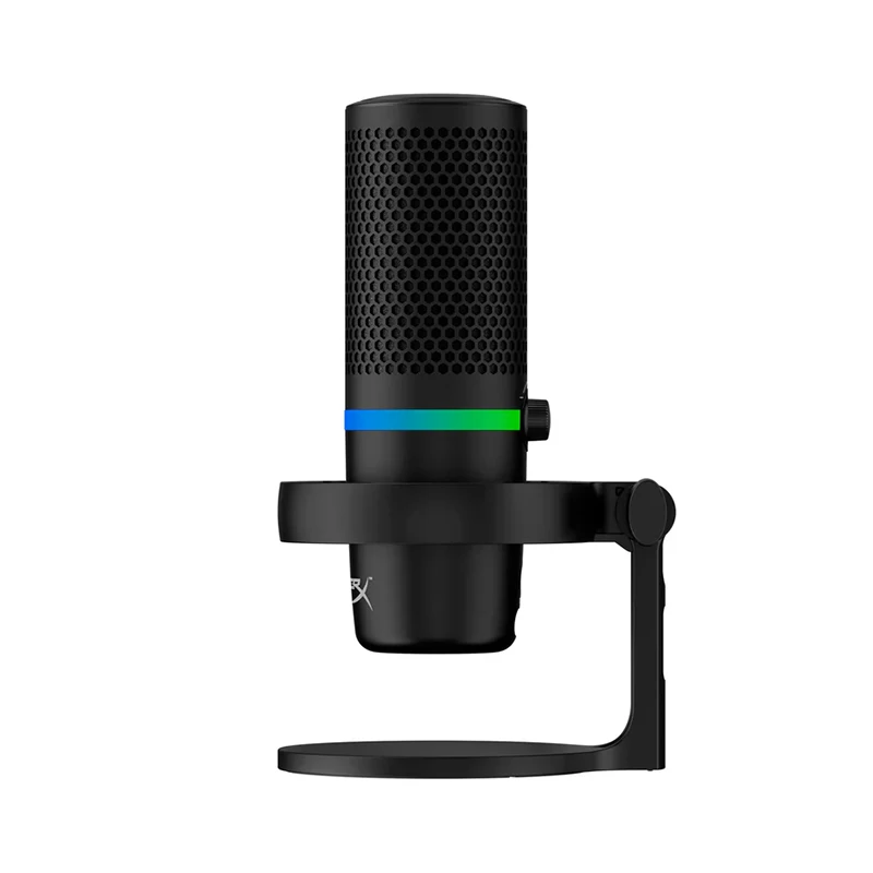 DuoCast Mikrofon Kondensor USB RGB Mikrofon Pencahayaan RGB Segala Arah untuk PC PS5 PS4 Duocast