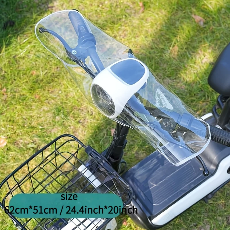 1 Stück Elektrofahrzeug-Frontregenschutz, Universeller Armaturenbrett- und Lenkerüberzug, Outdoor-Fahrzubehör-Abdeckung – Detail 1