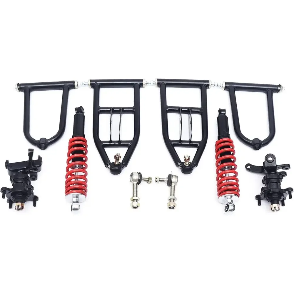 Front Metal Upper and Lower Steering Knuckle Spindle for Suspension Swing Arm Assembly - 340mm