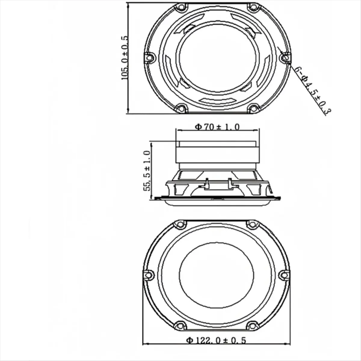 NEW 1Pair 4inch Full Ranges Sound Speakers 98mm 4Ohm 30W Sound Amplifiers Loudspeaker Speakers