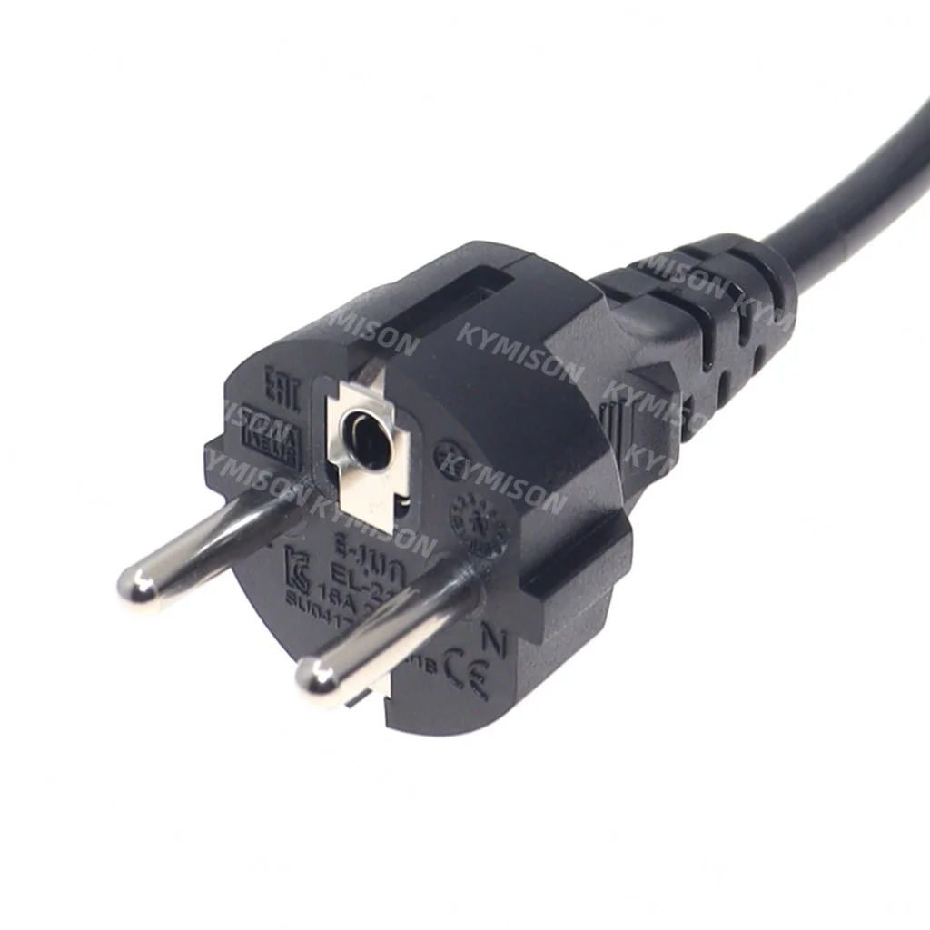 1.8m IEC C13 Right Angle Adapter Lead Cord European Schuko CEE7/7 Extension Cable VDE Angle Power cord