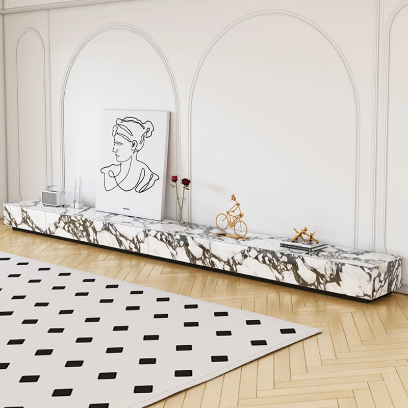 

Minimalist White Tv Cabinet Custom Drawers Hiding Long Black Tv Stands Storage Unique Saving Mueble Televisor Furniture For Home