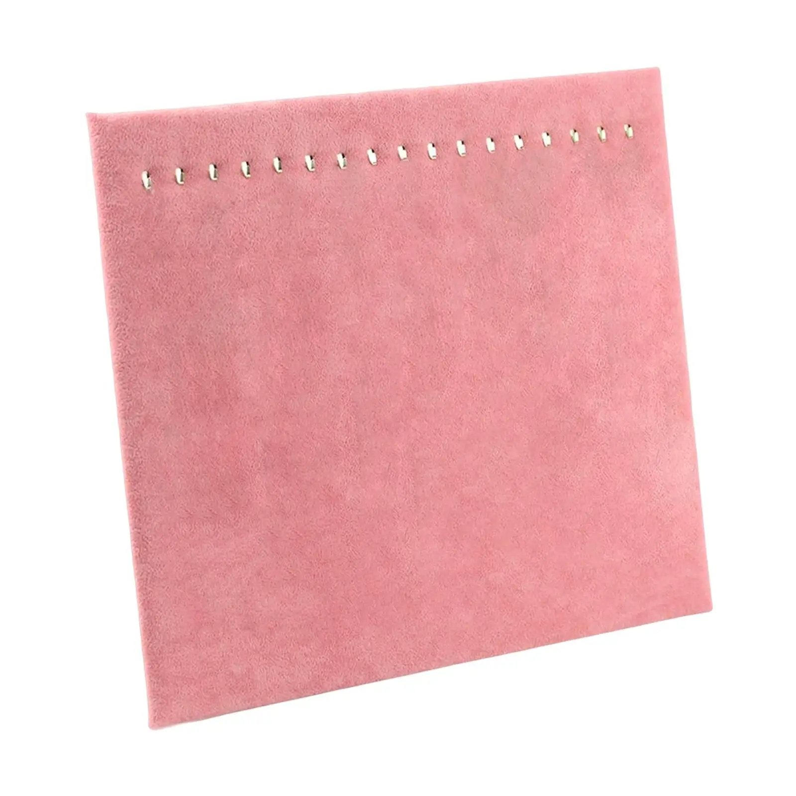 17 Hooks Necklace Display Stand Display Boards for Bracelets Anklets Selling Pink Velvet