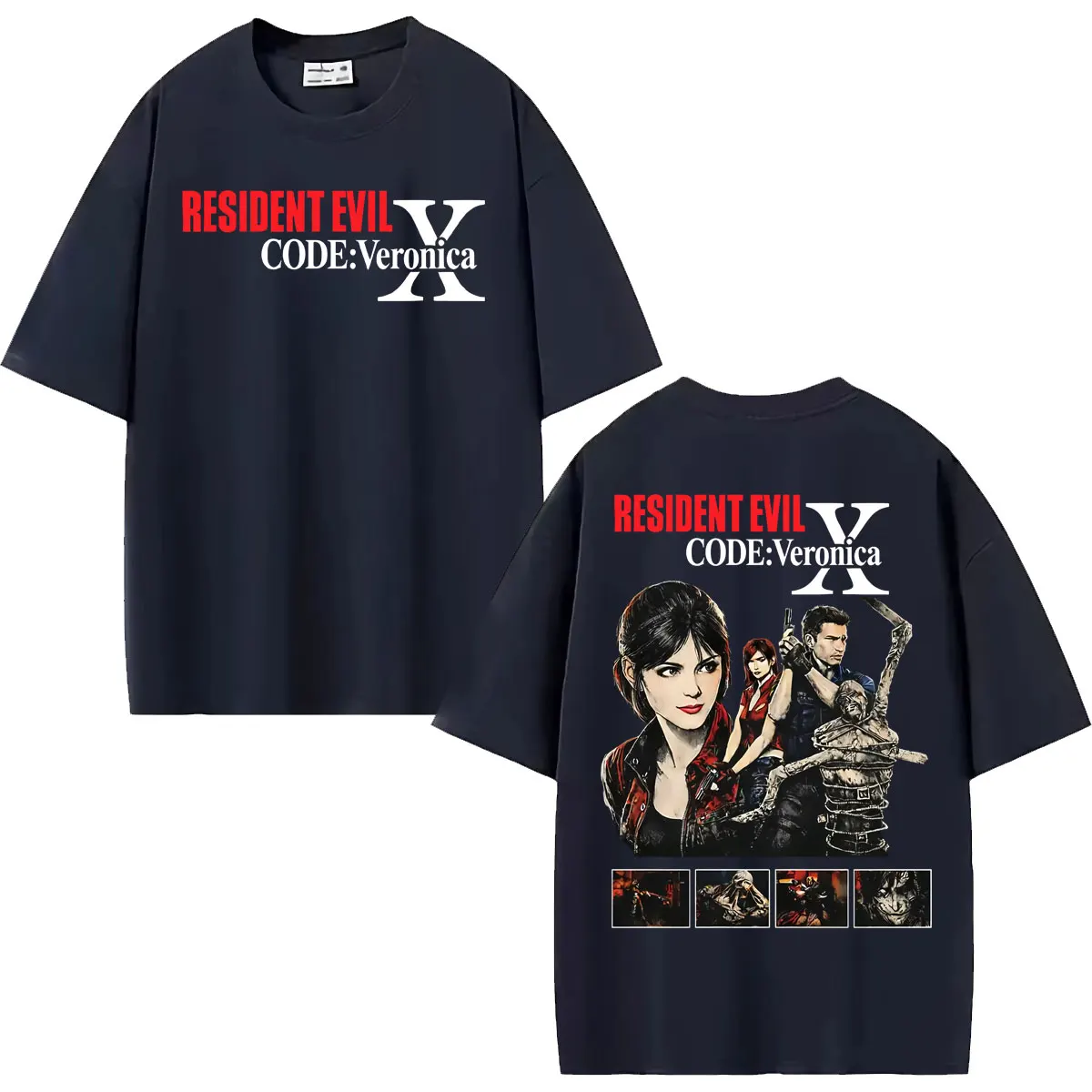 Limited Resident Evil X Code Veronica T-shirts Men Women Fashion Classic Harajuku T Shirt High Quality Loose 100% Cotton T-shirt