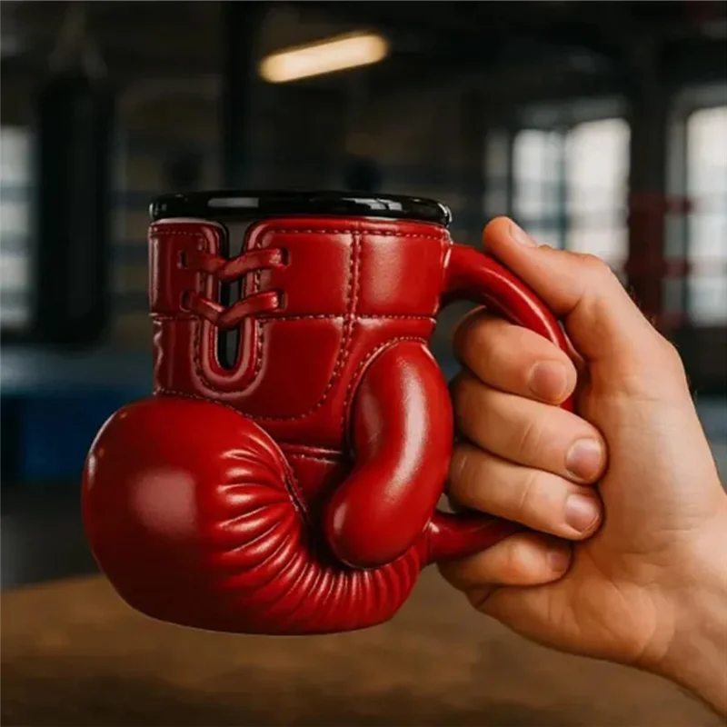 ABZV-Boxhandschuh-Becher, Sport-Themen-Kaffeetasse, lustiges Trinkgeschirr, tragbare Küche, Desktop-Behälter, Kaffeetasse für Zuhause