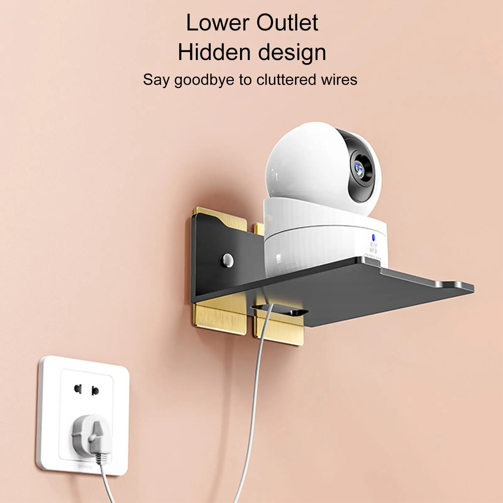

Wall Mounted Shelf Saving Space Storage Rack Punch-Free Phone Holder Wifi Router Storage Tray Bathroom Organizer Folding