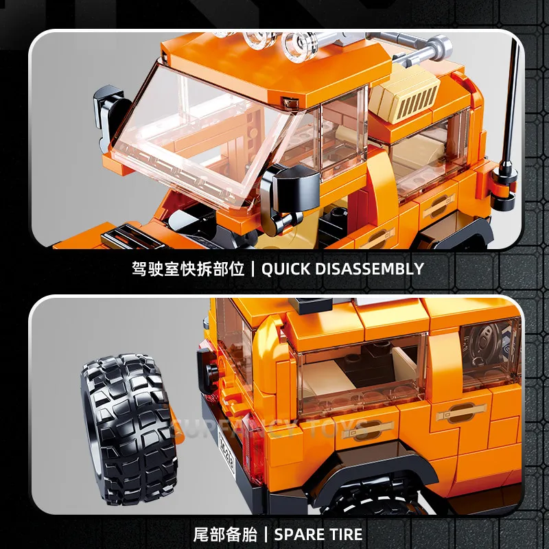 302PCS Sluban Urban Tank Modelbricks off-road vehicle Figures Building Blocks Educational Toys for Children