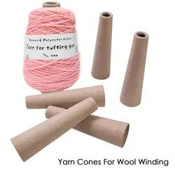 Wool Winding Tube 6PCS Thick Cardboard Yarn Cones DIYKnitting Tube Winder Weave Tube Wool Winding Supplies for Crochet Lovers