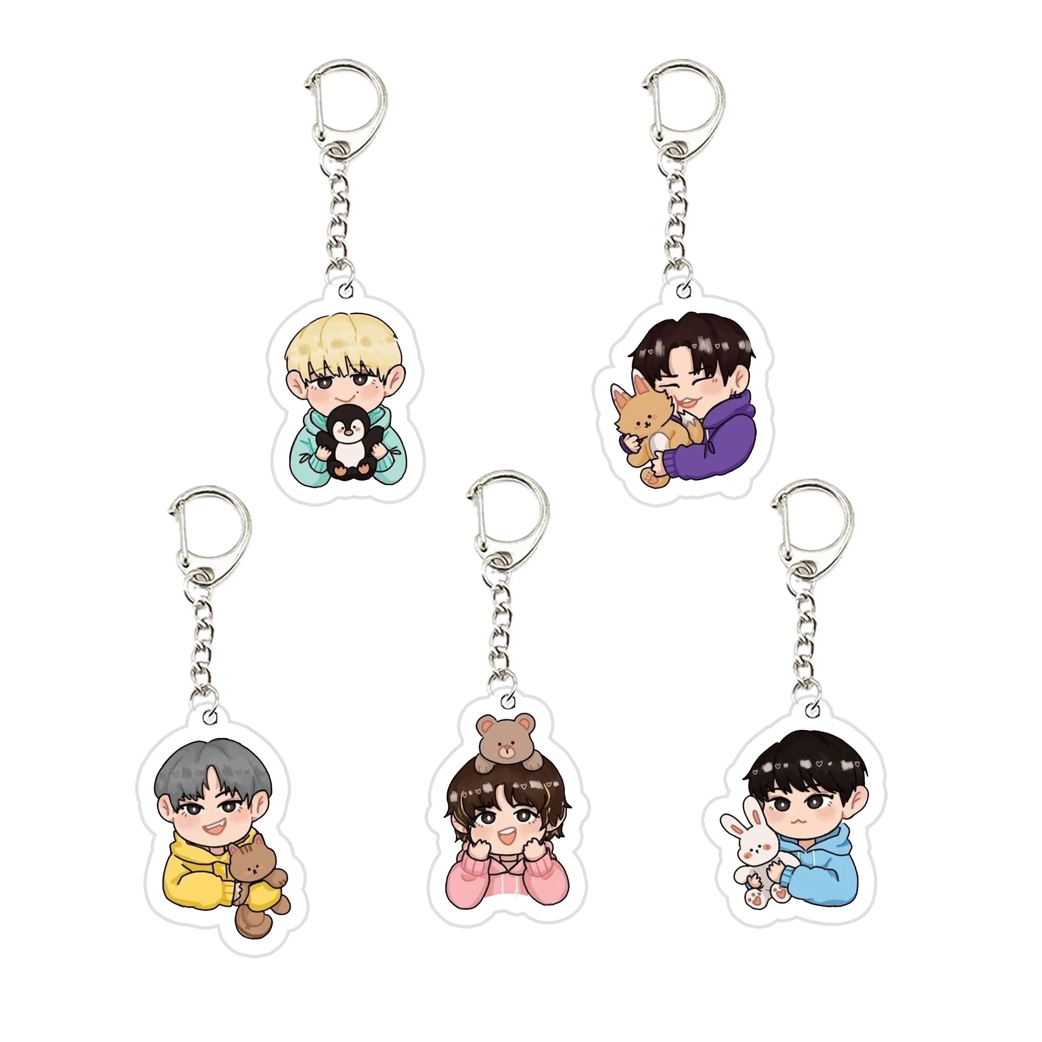Korean TXT Keychain for Accessories Bag Acrylic TXT Pendant Soobin
