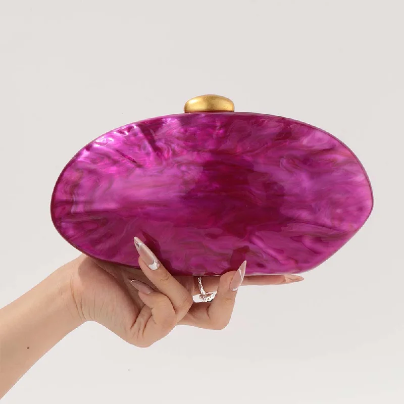Fashion Acrylic Crossbody Shoulder Wedding Ladies Evening Party Special Shell Clutch New Woman Luxury Designer Brand Vip Bags