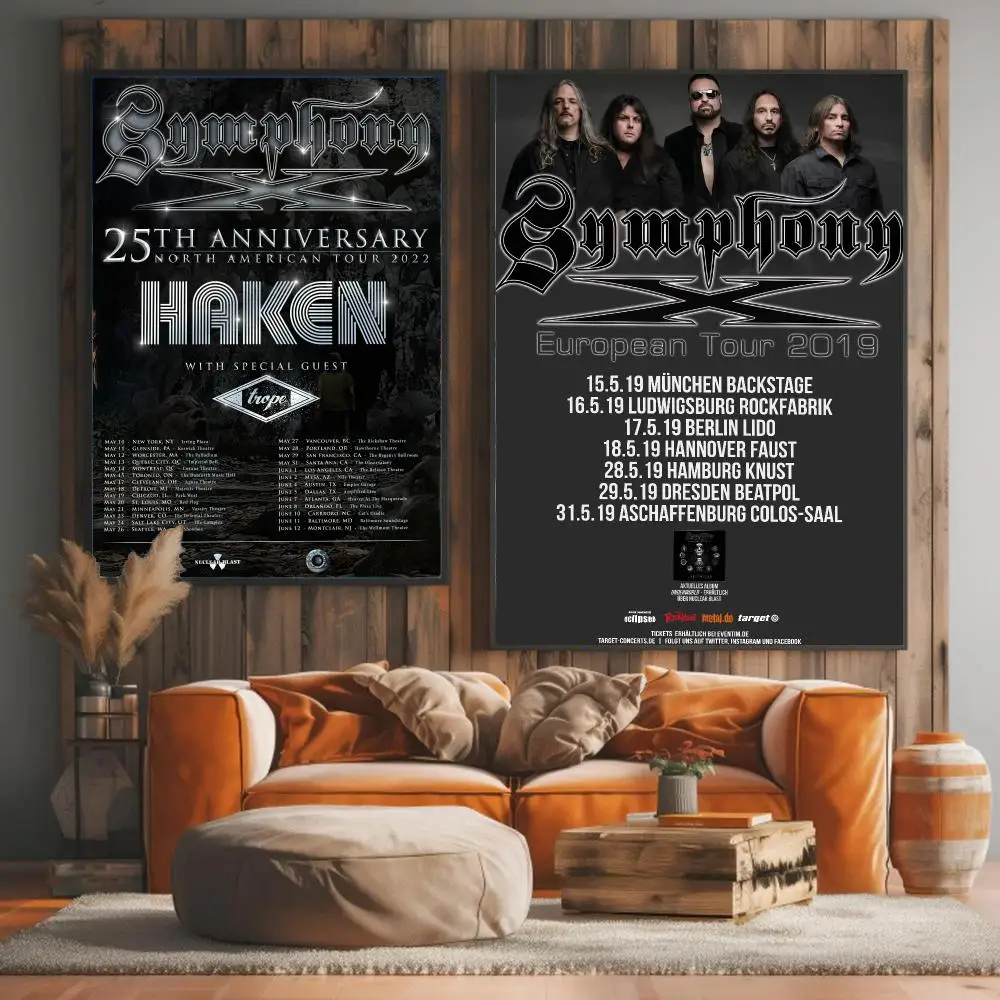 band S-Symphony X-X Painting Calligraphy Elegant Botanical Decor for Living Room Modern Interior Design