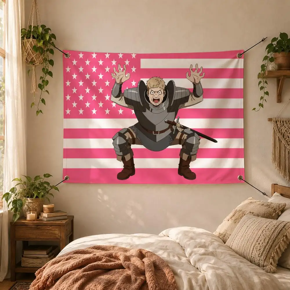 Fantasy Anime L-Laios Touden Flags Decorative Flag Banner for Outdoor Garden Yard Camping Party Home Wall Hanging Decor