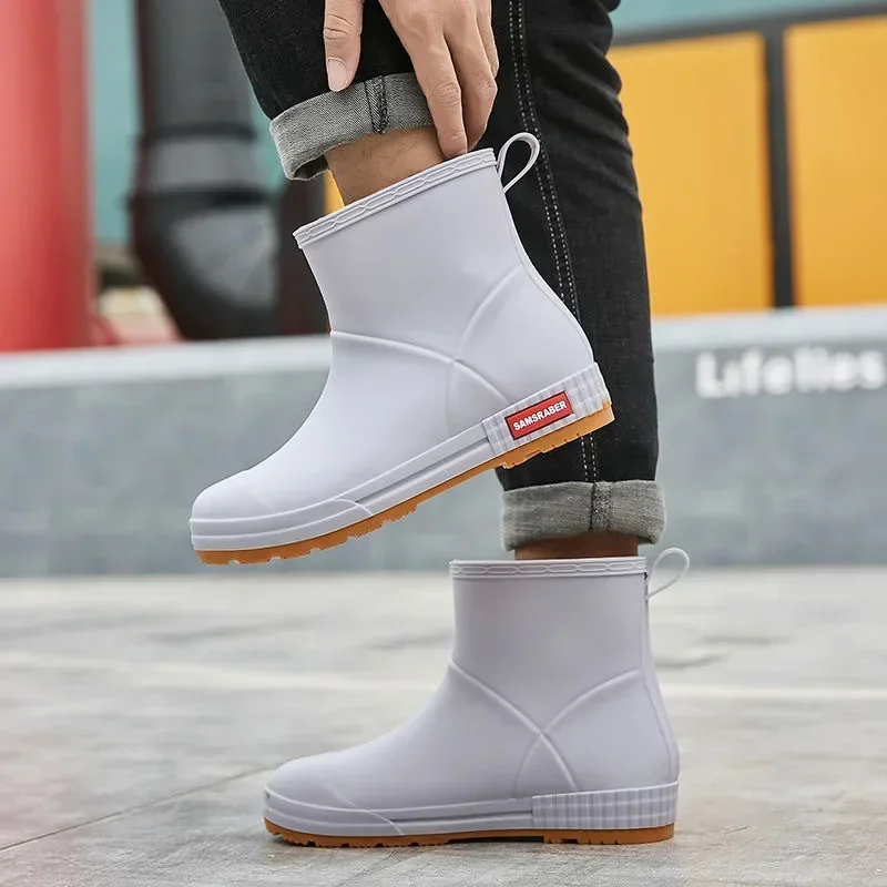 

Rubber Water Boots Women Rain Boots Spring Outdoor Fashion Casual Rain Shoes Women 2025 Winter Thicken Cotton Cover Work Boots