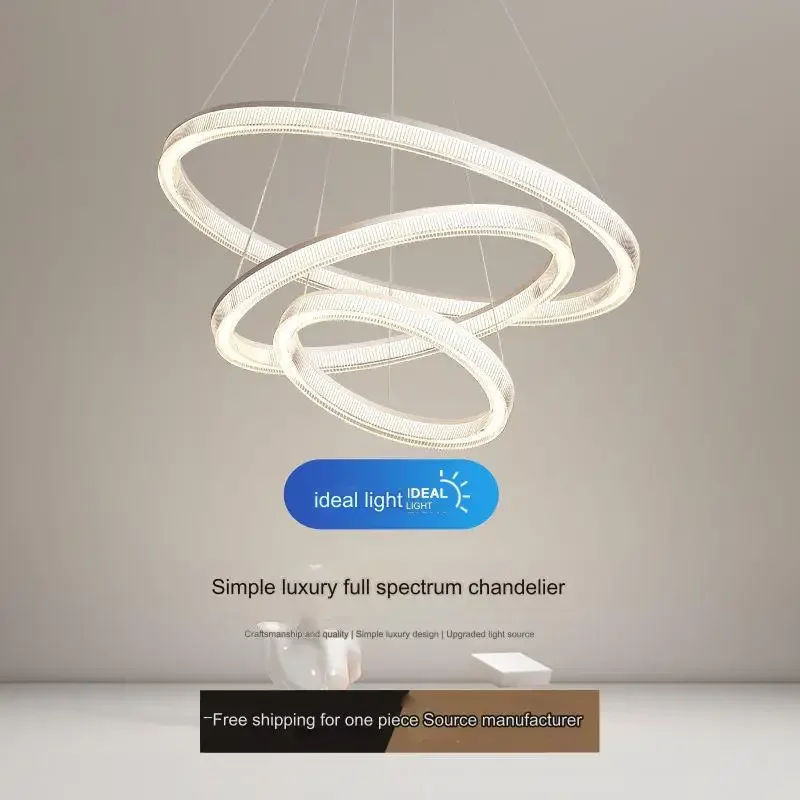 

Pendant Light Full spectrum eye protection living room chandelier romantic bedroom dining room villa loft duplex ring