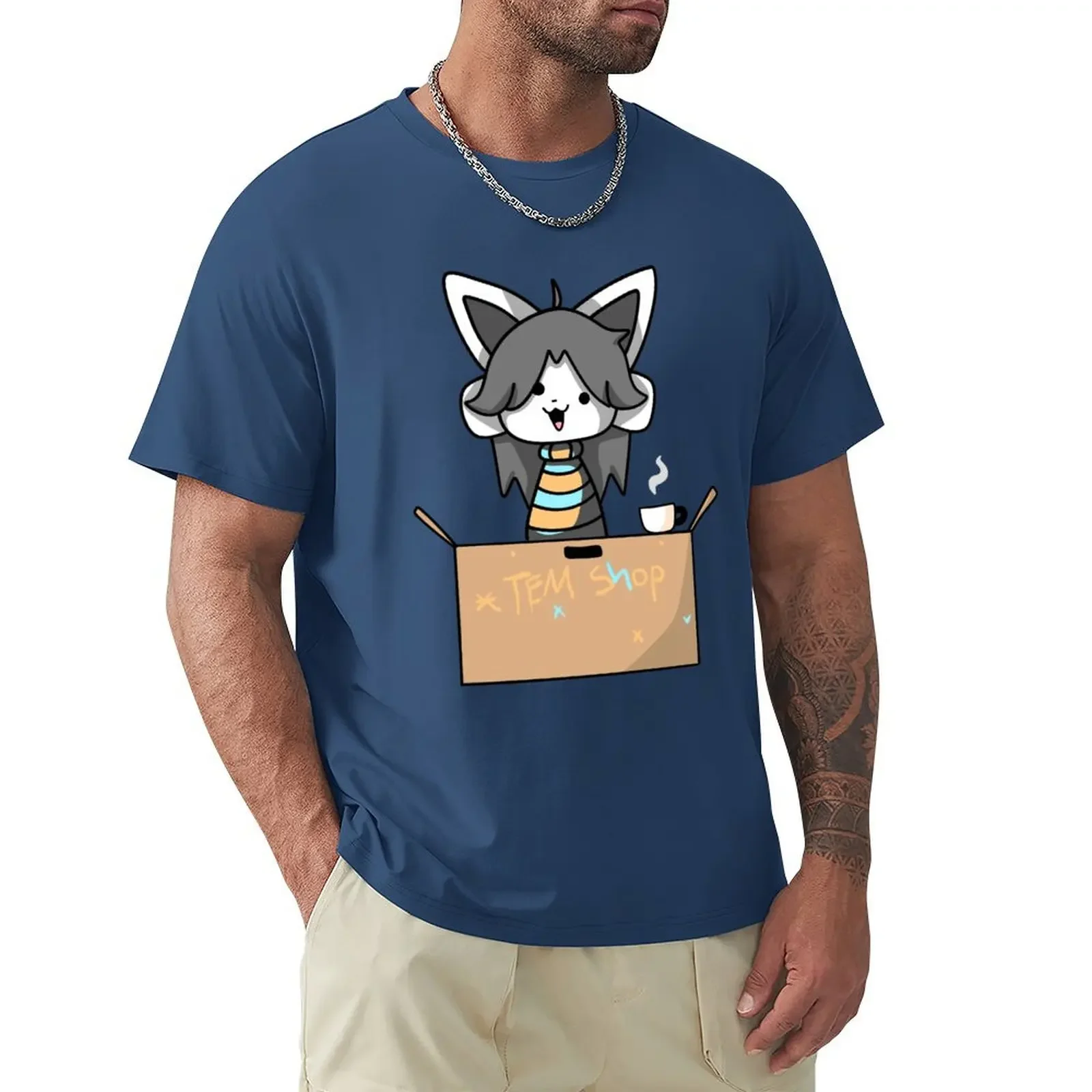 Inspired by Temmie from Undertale T-Shirt animal prinfor boys vintage plain  whites mens graphic t-shirts anime