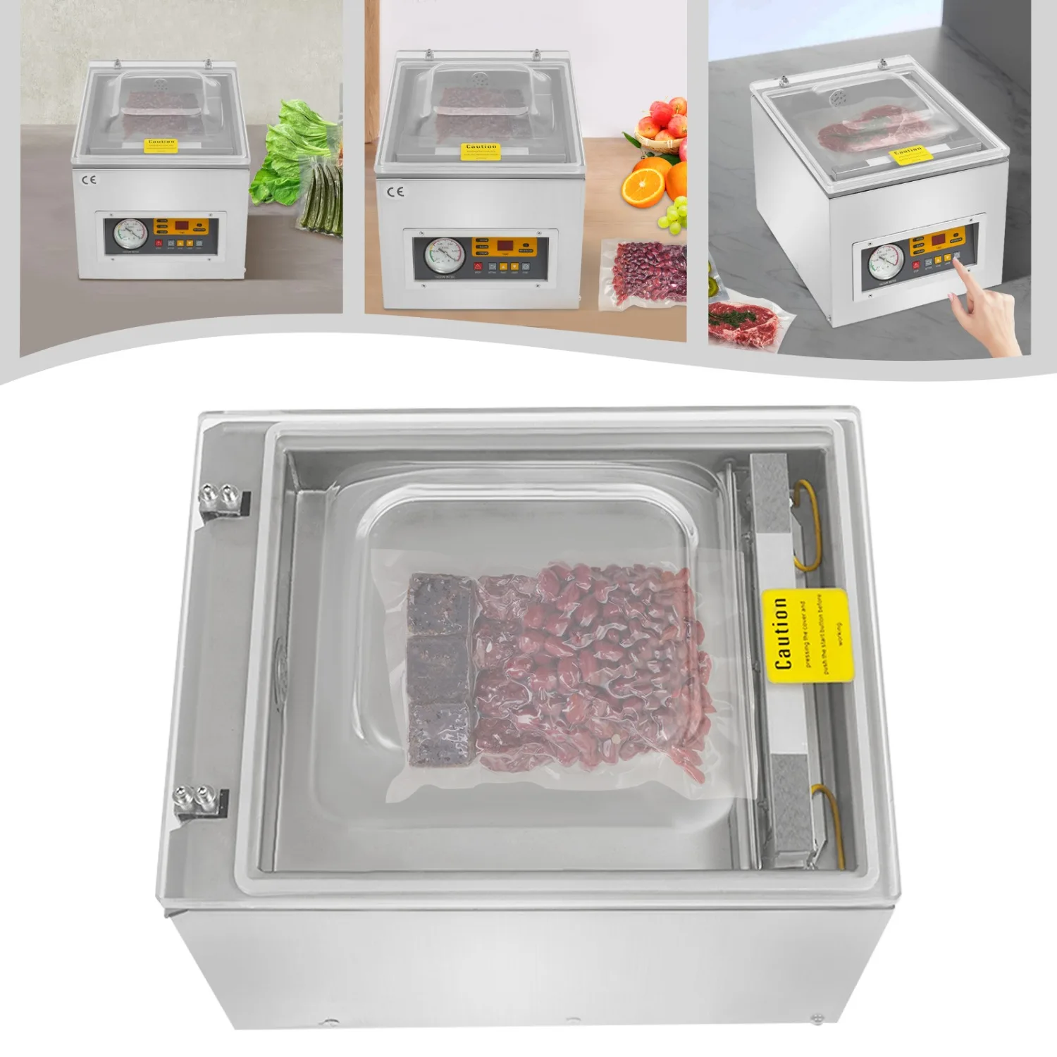 Chamber Vacuum Sealer Machine, Commercial Kitchen Food Chamber Vacuum Sealer, Packaging Machine Sealer for Food Saver, Home