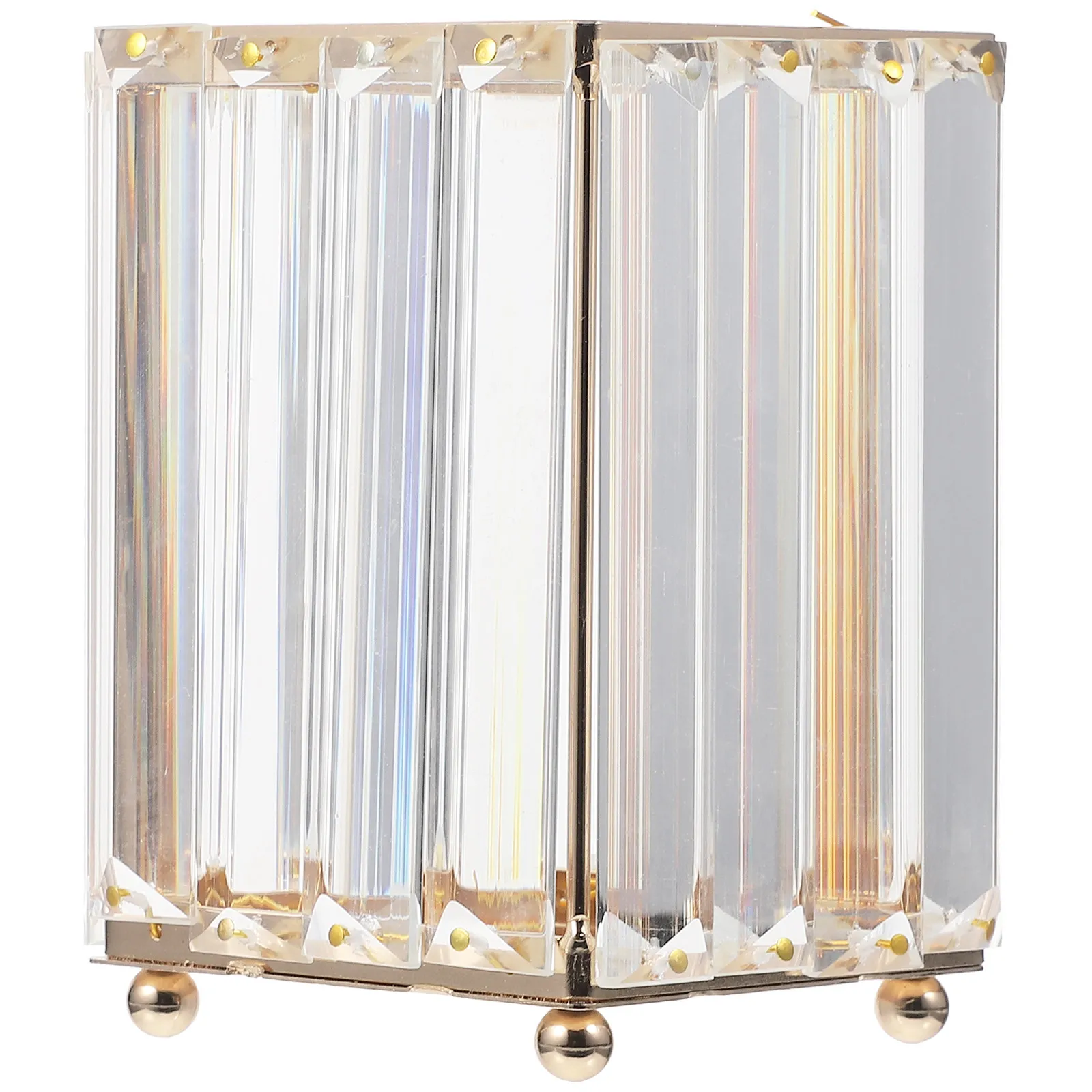 Crystal Makeup Brush Holder & Pen Organizer – Desktop Storage Bucket for Travel, Home, Outdoor Use