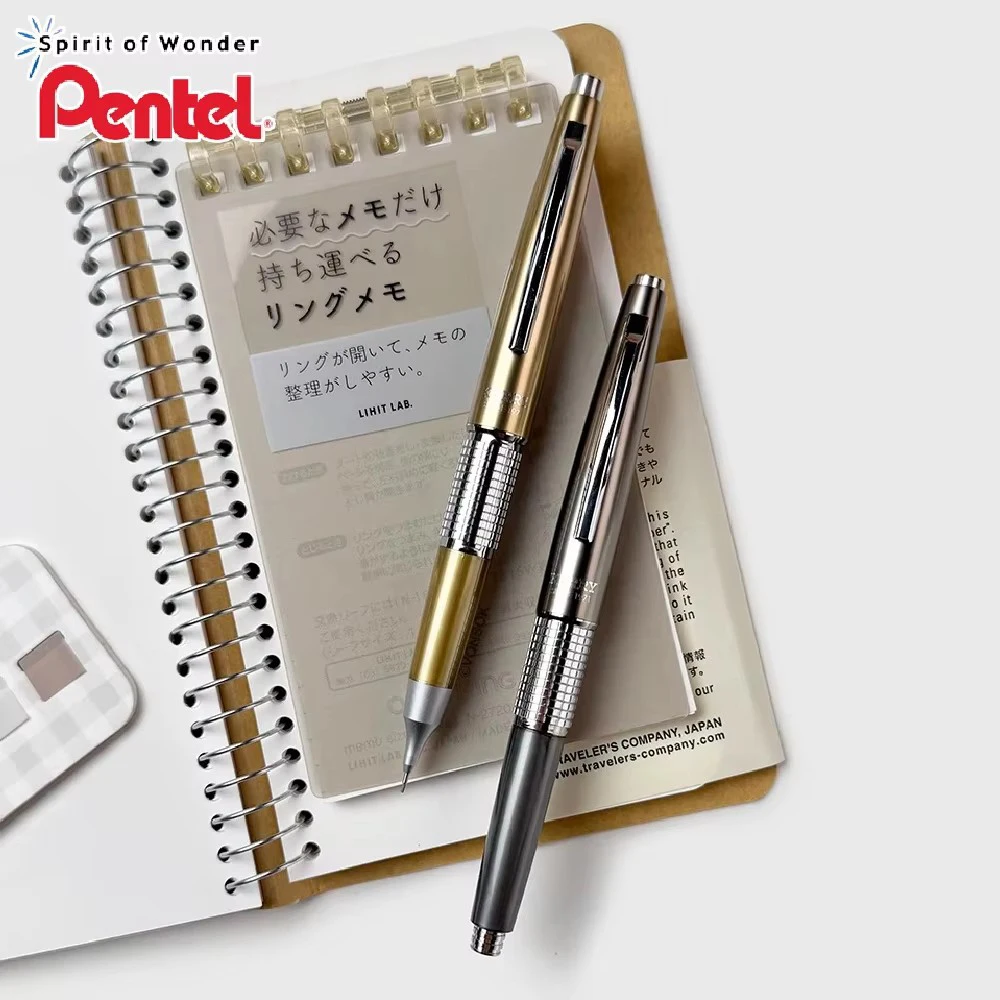 Механический карандаш Pentel Kerry (Япония), металлический, с низким центром тяжести, P1035, 0.5 мм, для рисования, черчения, офиса, школы, канцелярских принадлежностей, 1 шт.