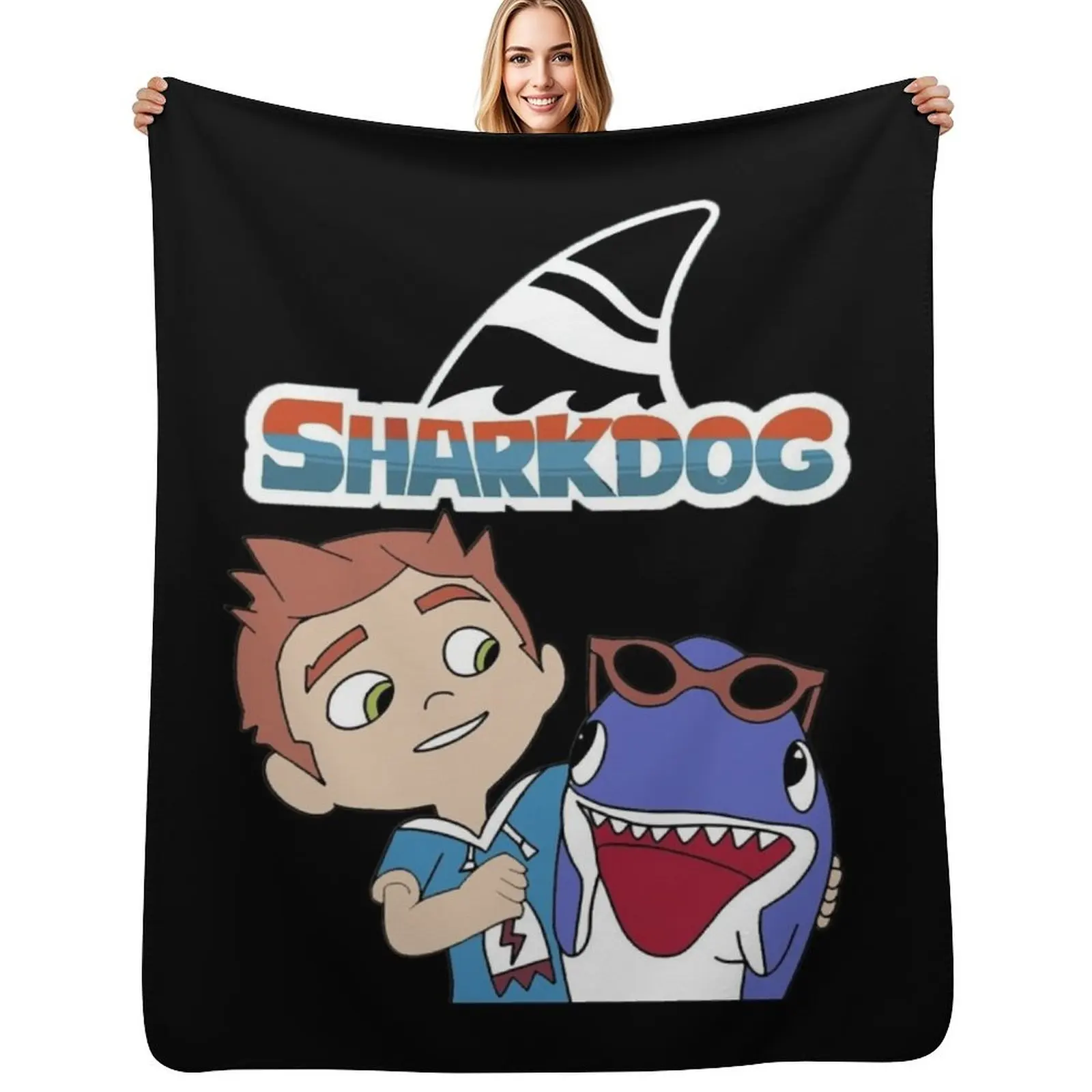 

sharkdog max and sharkdog Throw Blanket Thin Camping Hairy wednesday Blankets