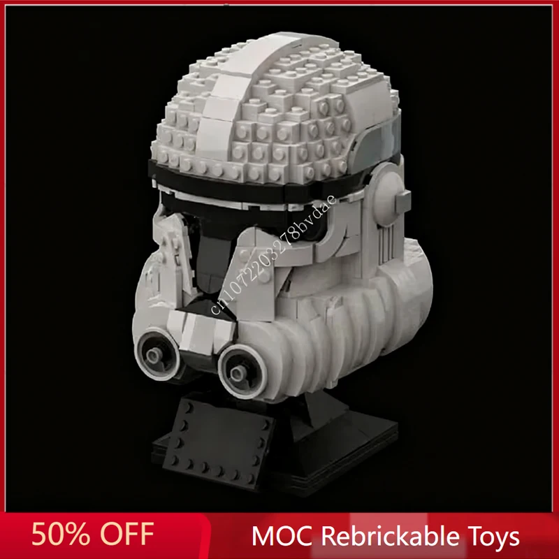 

887PCS Star Plan MOC Helmet Clone P.2 MOC Space Battle Model Custom Puzzle Architecture Education Assembly Model Birthday Toy
