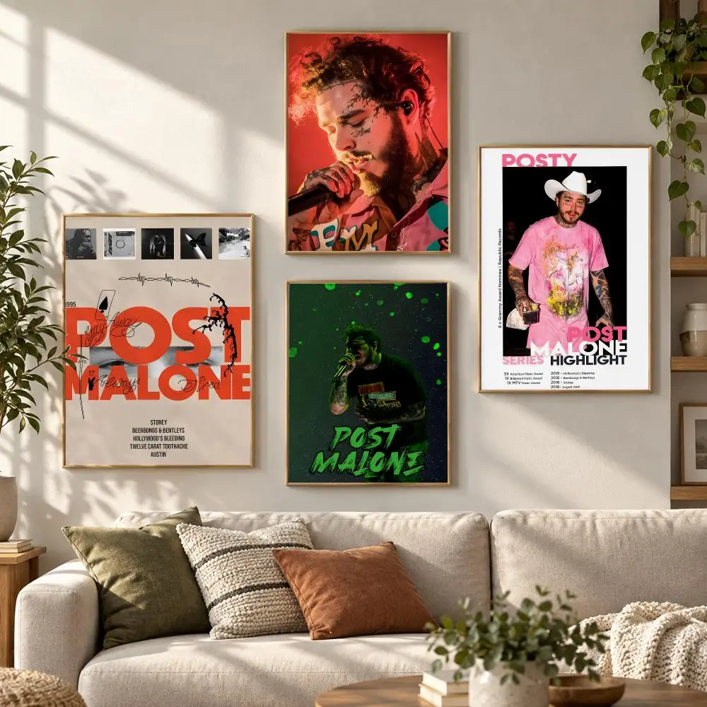 Post Malone Singer Album Urban Pop Music Aesthetic Poster Aesthetic Art Print for Bedroom & Living Room Decor, Unframed