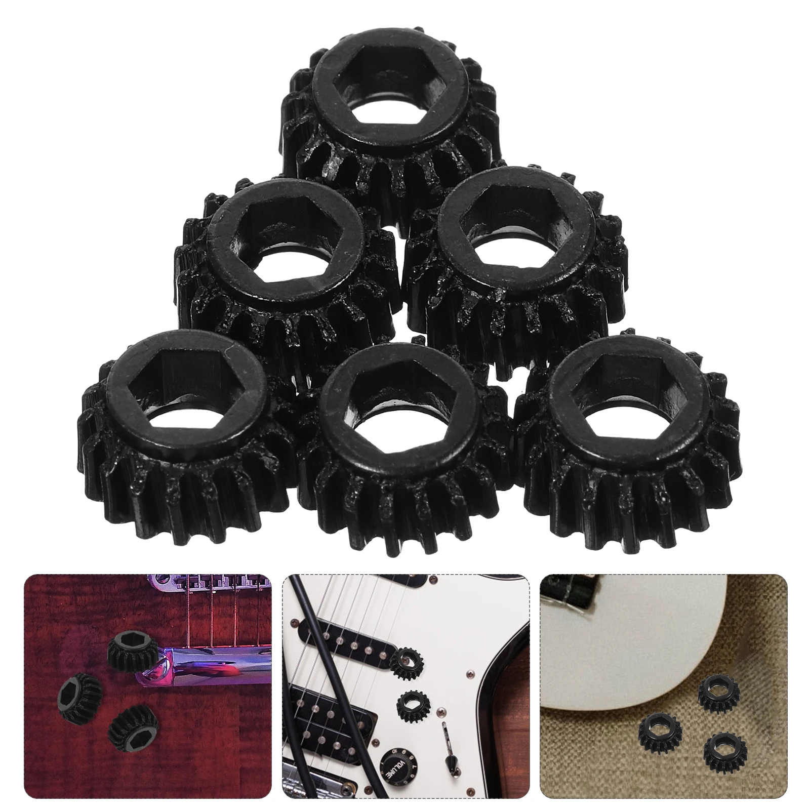 

6Pcs Tuning Peg Button Gears Iron Guitar Tuners 1:18 Ratio Guitar String Tension Adjustment for Electric Acoustic Bass