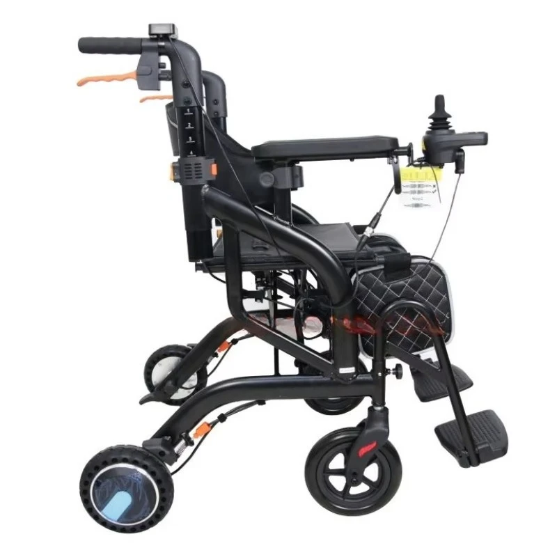 Lightweight Foldable Aluminum Electric Drive Wheel Chair Medical Rollator Walker for Adult Disabled with Adjustable Seat