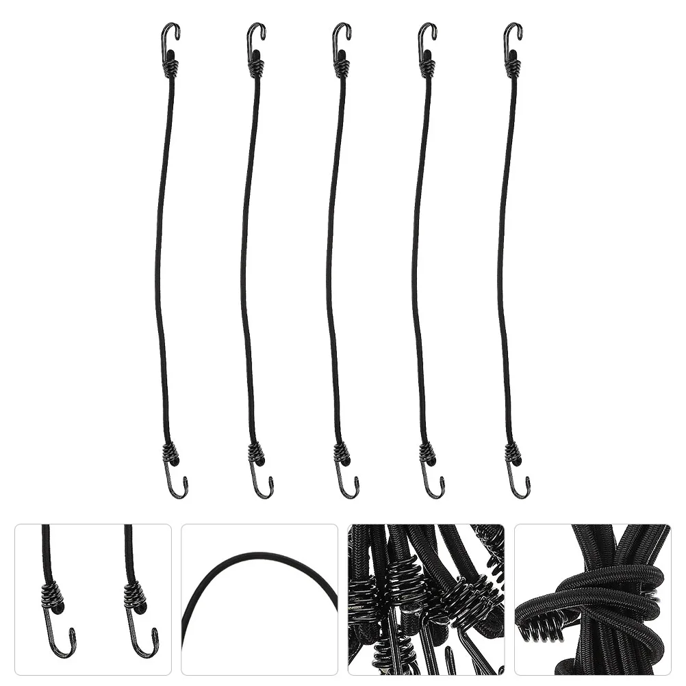 

5pcs Bicycle Binding Straps Cargo Elastic Ropes Camouflage Cords Tensioner Secure Loads Trunk Motorcycle Hardware