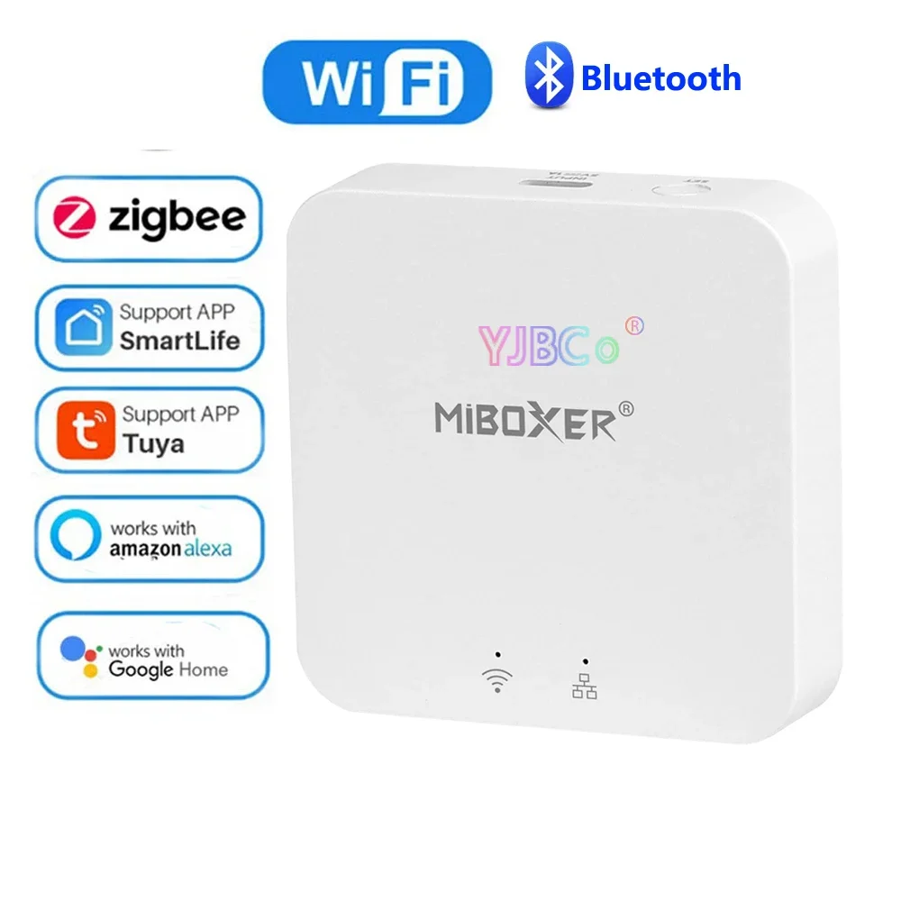 

Miboxer Zigbee 3.0 Tuya Gateway WiFi Bluetooth Smart Home Led wifi Controller ZB-Box3 Works with Alexa Google Home App Control