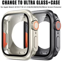 Screen Protector Cover for Apple Watch 46mm 45 44 40 41 42mm Hard PC Front Rear Bumper Case iwatch 10 987 SE 654 Change To Ultra