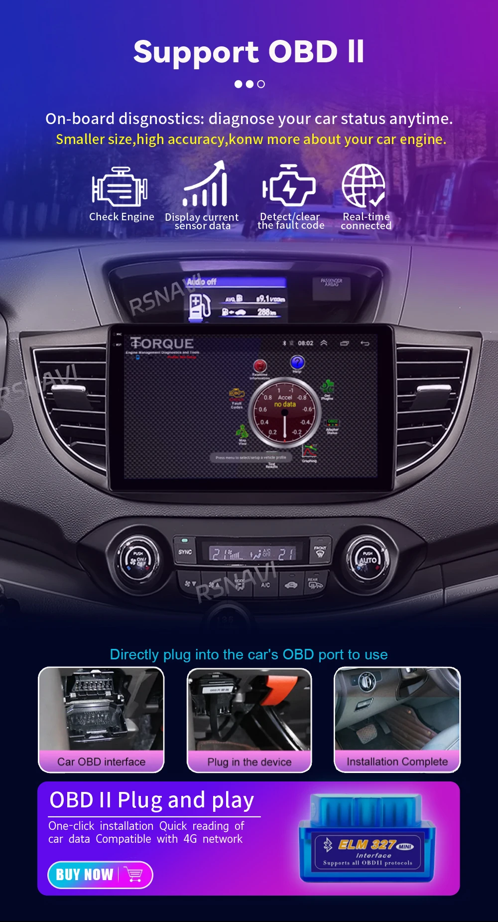 Android 16 Carplay Auto Car Radio Multimedia Player For Honda CRV CR-V 2012-2016 WIFI+4G DSP Autoradio Stereo 2din Head Unit
