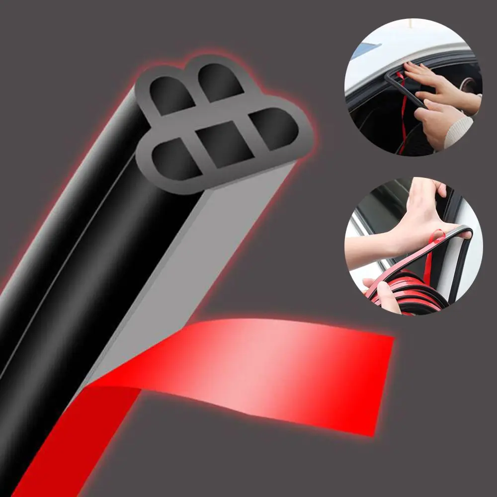 10m Universal Double Layer Windshield Protector Car Door Seal Strip Weatherstrip Trunk Sealer Noise Insulation