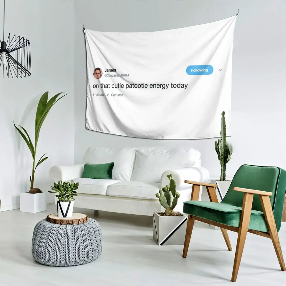 

On That Cutie Patootie Energy Today Tapestry Room Decoration Korean Style Wallpaper Bathroom Decor Carpet On The Wall Tapestry