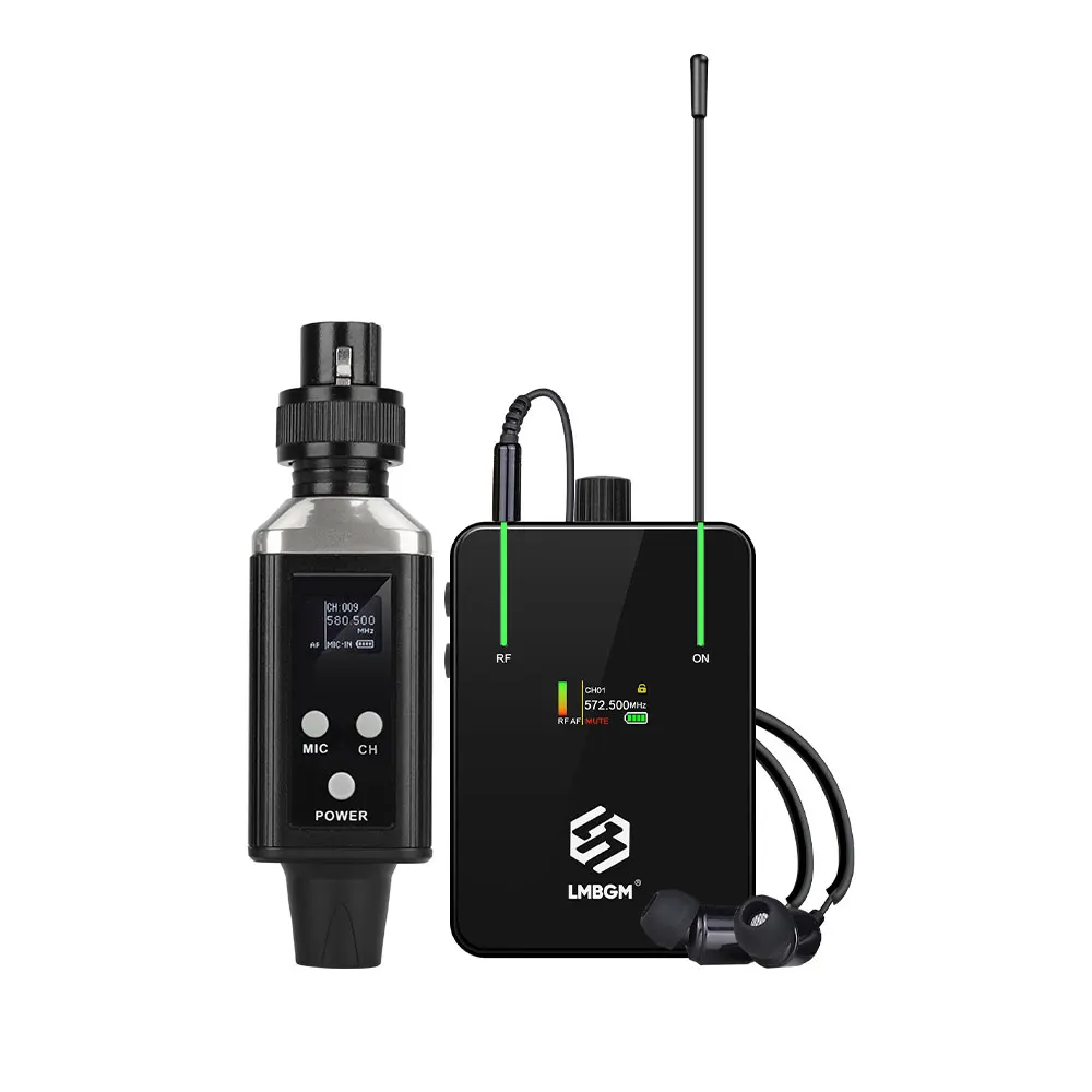 LMBGM AR9 Pro système de surveillance intra-auriculaire sans fil écran couleur TFT longue durée de vie de la batterie adapté pour scène, Studio d'enregistrement, bande