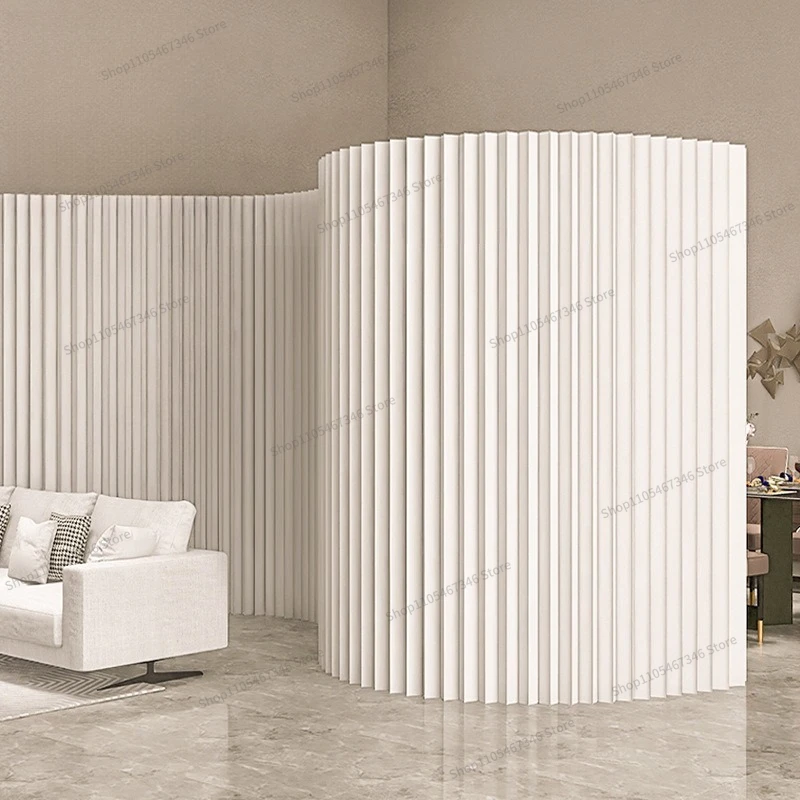 For Screen Partition Office Partition Wall, Living Room Porch Partition Baffle, Paper Screen Folding Mobile Creative Background