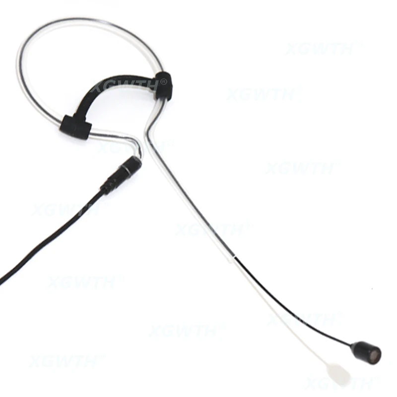 Микрофон для гарнитуры, черный конденсаторный микрофон с одним ушным крючком для беспроводной гарнитуры Sennheiser Shure AKG Audio Technica MiPro