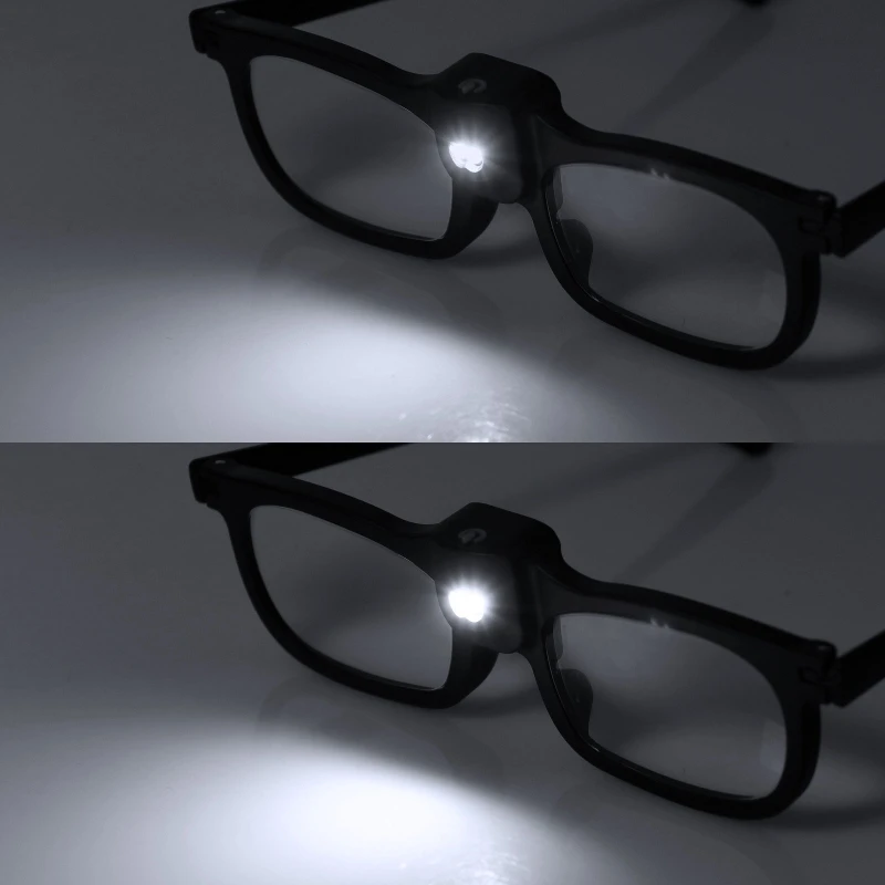 Glass Glasses with Lights for Hobbies/Reading/Close Work Hands Illuminated Magnifier Gift