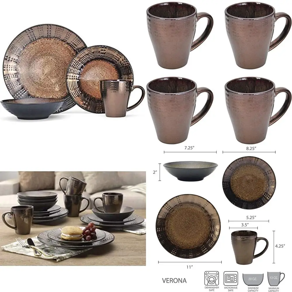 

Mikasa Verona Collection: 16-Piece Dinnerware Set for Four