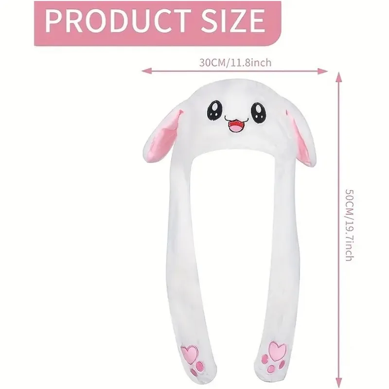 LED Funny Glowing and Ear Moving Bunny Hat Cap for Women Girls Cosplay Party Holiday Hat Headwear Daily  Supplies Party Home