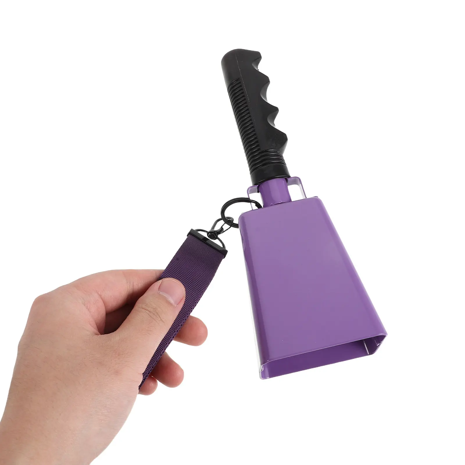 9 Inch Football Game Cowbell Metal Cheering Bell Handheld Noise Maker Loud Sport Event Cow Bells for Fans with Wrist Strap