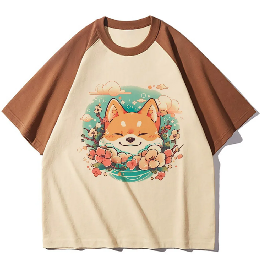 Shiba Inu top tees teen University Psychedelic anime kawaii Graphic harajuku  t-shirt graphic korean clothes Grunge harajuku