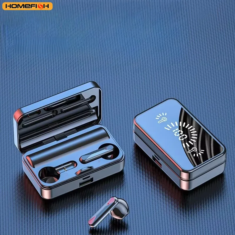 S20 Bluetooth Earphone Headphones Mirror Wireless Stereo Headset  with Digital DisplayTouch Control Sports Earbuds for Gaming